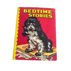 Vintage Bedtime Stories Book Saalfield Publishing Dog Illustration Little Folks